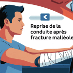 Visuel reprise de la conduite après fracture malléole