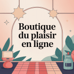 illustration moderne de la boutique du plaisir en ligne