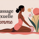 Illustration massage sexuelle femme ambiance zen détente