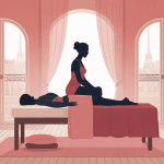 Scène apaisante massage tantrique Paris illustration