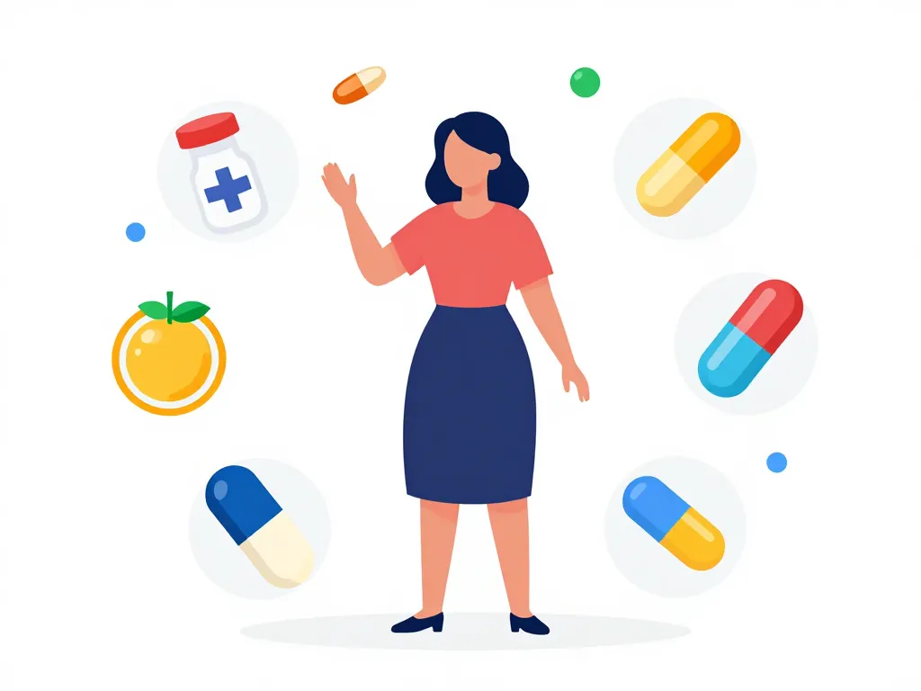 Médicament pour augmenter le plaisir chez la femme et traitement médical en illustration