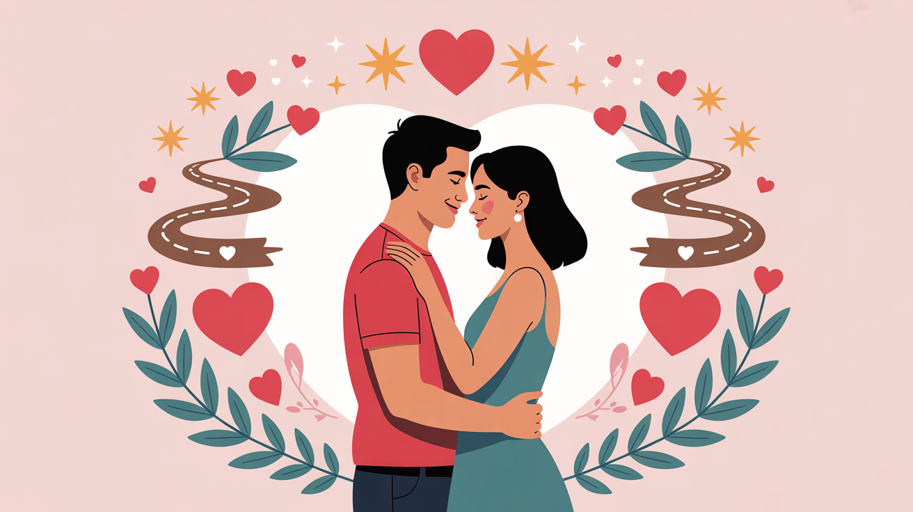 Illustration romantique tu es mon homme mon amour ma vie mon destin