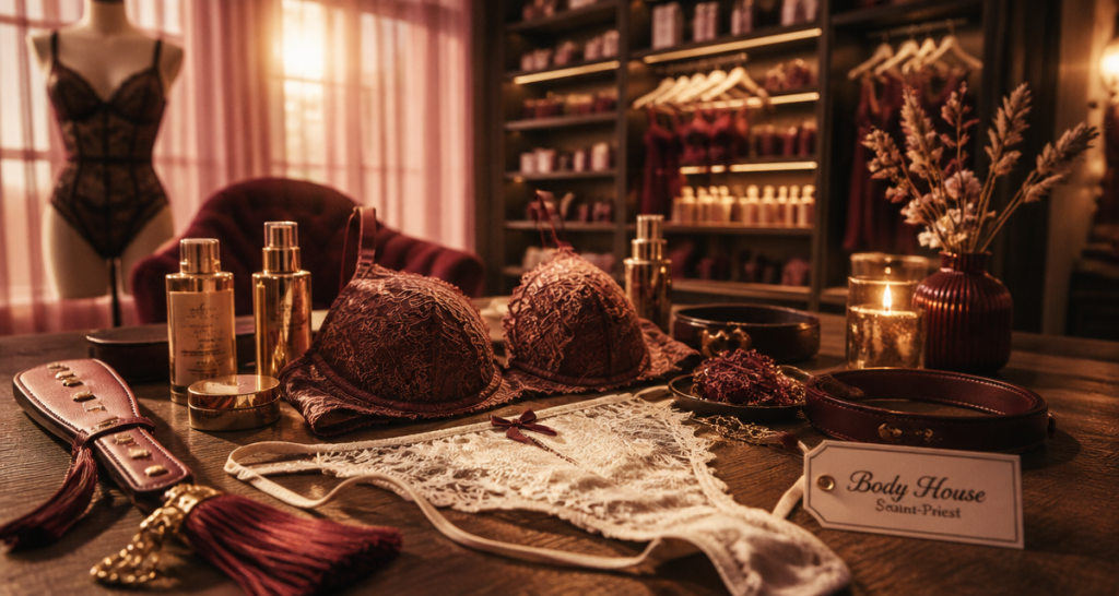 body house lyon saint priest erotic store & lingerie vitrine raffinée