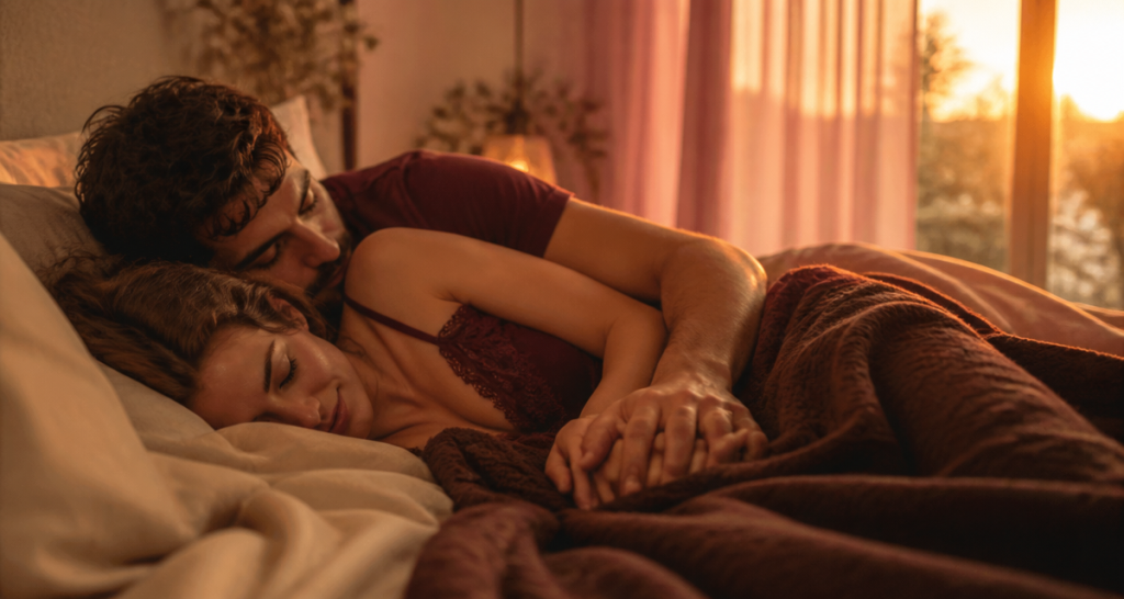 pourquoi il reste en moi apres l'amour couple enlacé