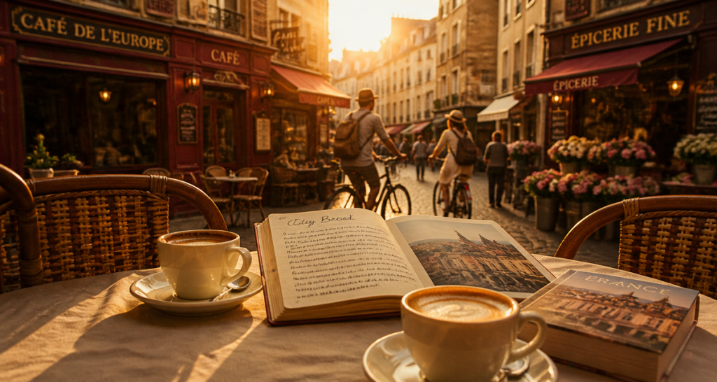 weekend en europe café terrasse ambiance chaleureuse