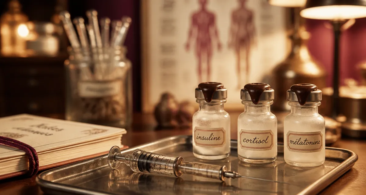 Qu est ce qu une hormone : seringue, insuline, cortisol, mélatonine