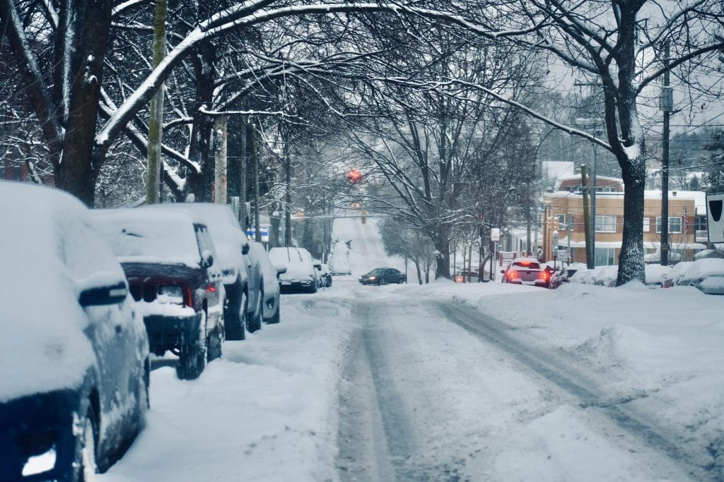 Winter Storm in City