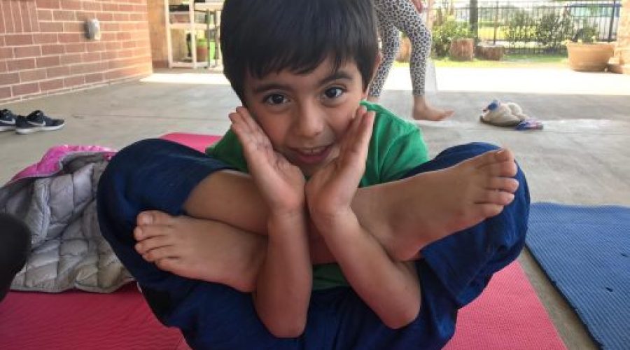 Boy on Yoga Mat