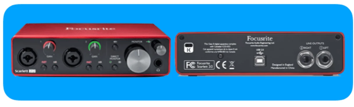 Focusrite Scarlett 2i2 interface