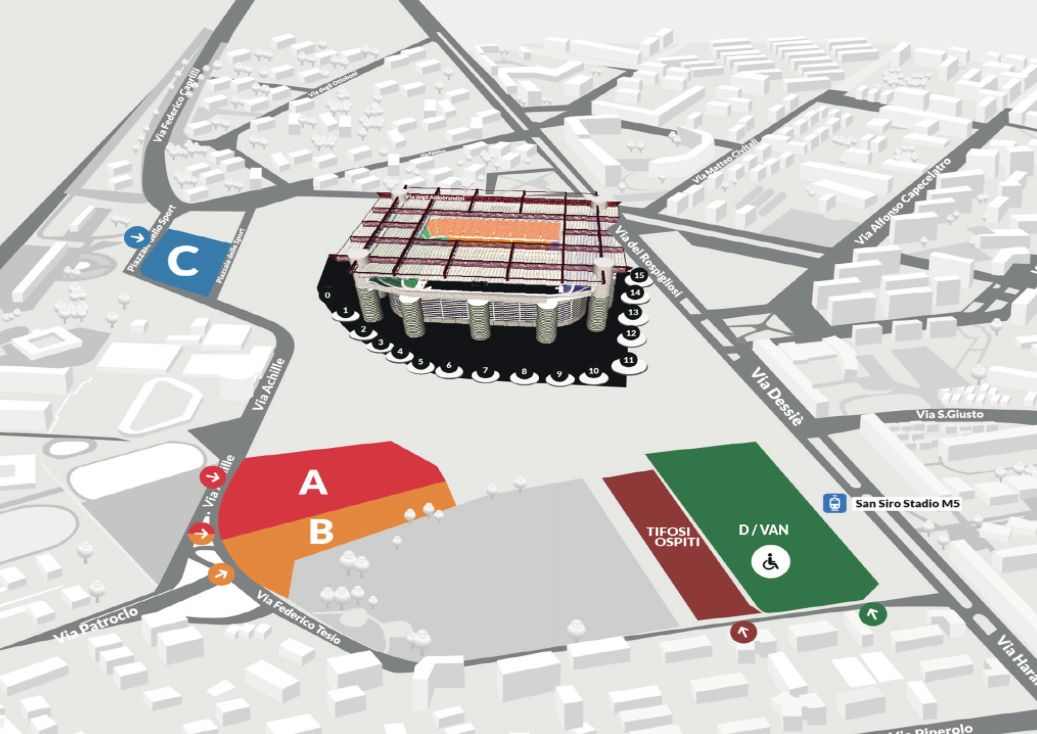 Quali sono i parcheggi pubblici più vicini a San Siro?