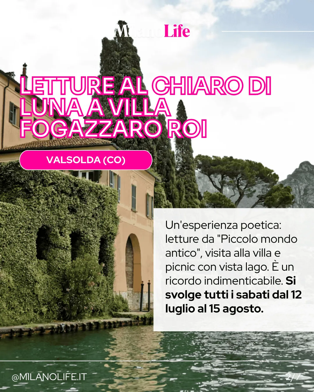 7 Sere FAI d’Estate 2025 Valsolda (CO) – Letture al chiaro di luna a Villa Fogazzaro Roi