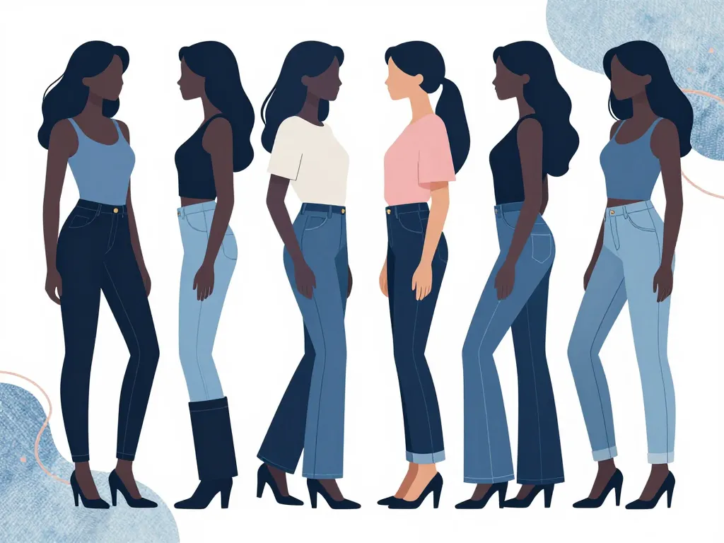 différentes coupe jean silhouette