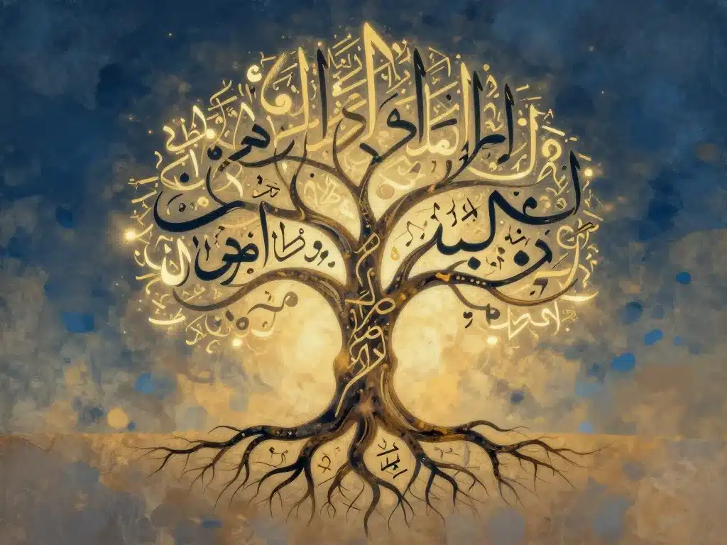 arbre racines calligraphie signification nom hamidi