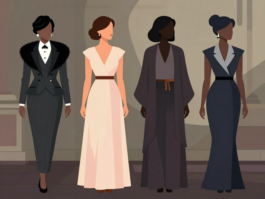 Styles personnages femme Peaky Blinder silhouettes