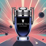 visuel flacon invictus platinum chromé sur fond lumineux