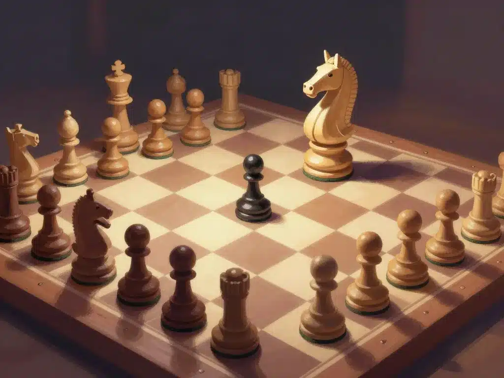 pion cheval synergie milieu partie échecs