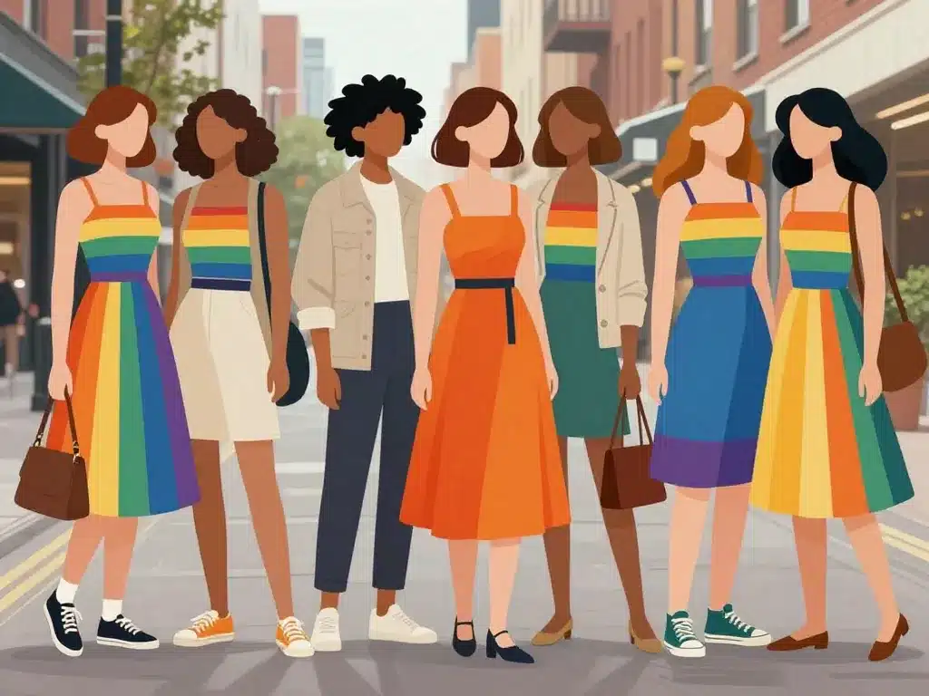 Idée de look robe arc en ciel au quotidien