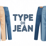 Illustration moderne de différents types de jean