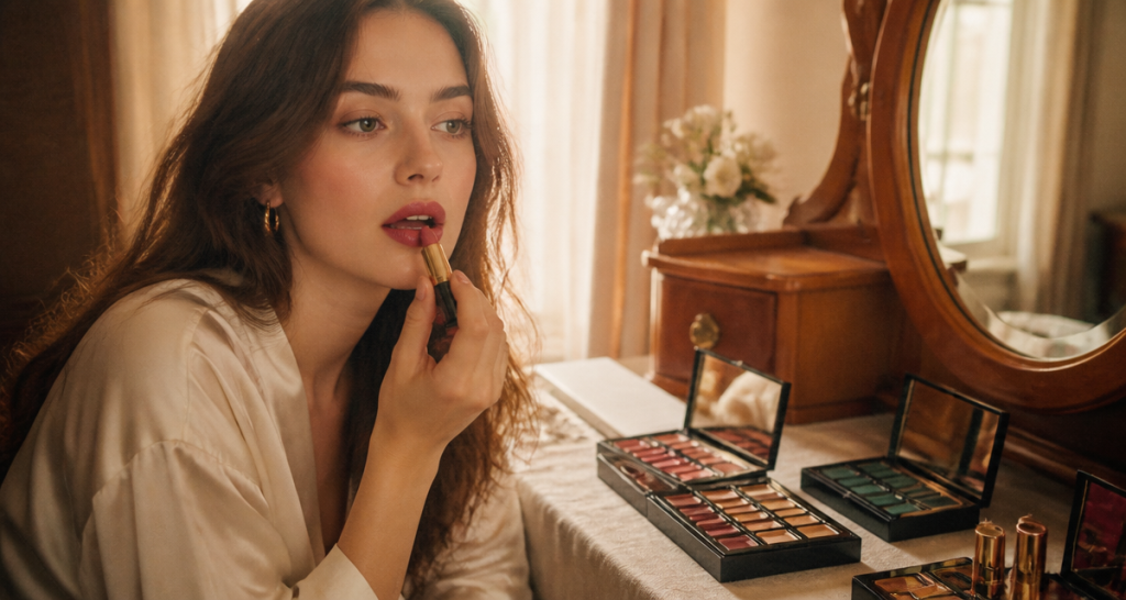 quelle couleur de rouge à lèvres pour peau claire appliqué par femme