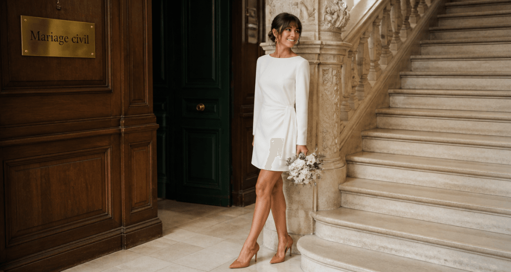 tenue pour le mariage civil robe courte mairie