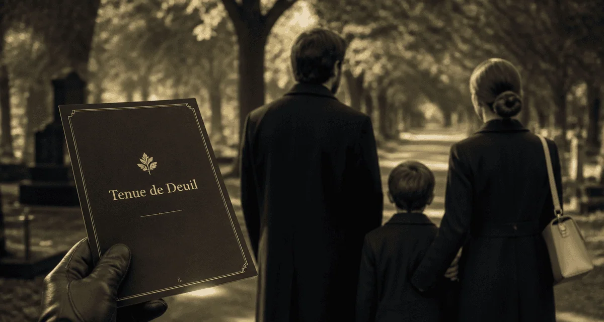 comment s'habiller pour un enterrement, personnes en tenues sobres au cimetière