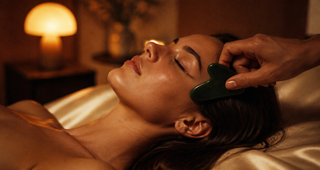 Gua sha bienfaits massage visage femme