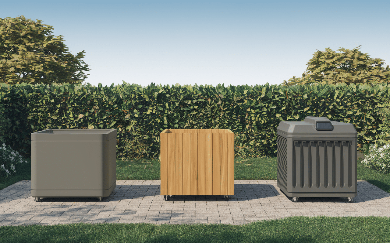 composteur jardin plastique bois rotatif jardin
