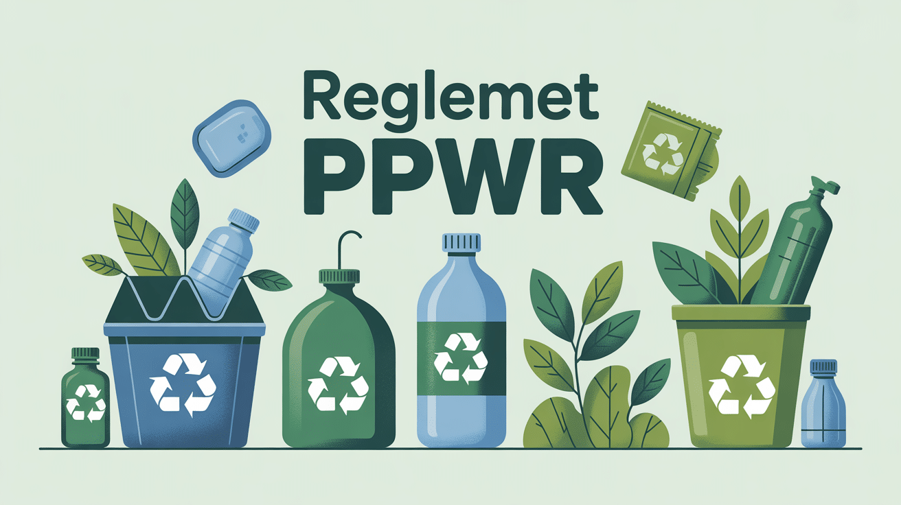 Illustration ppwr emballages durables recyclage