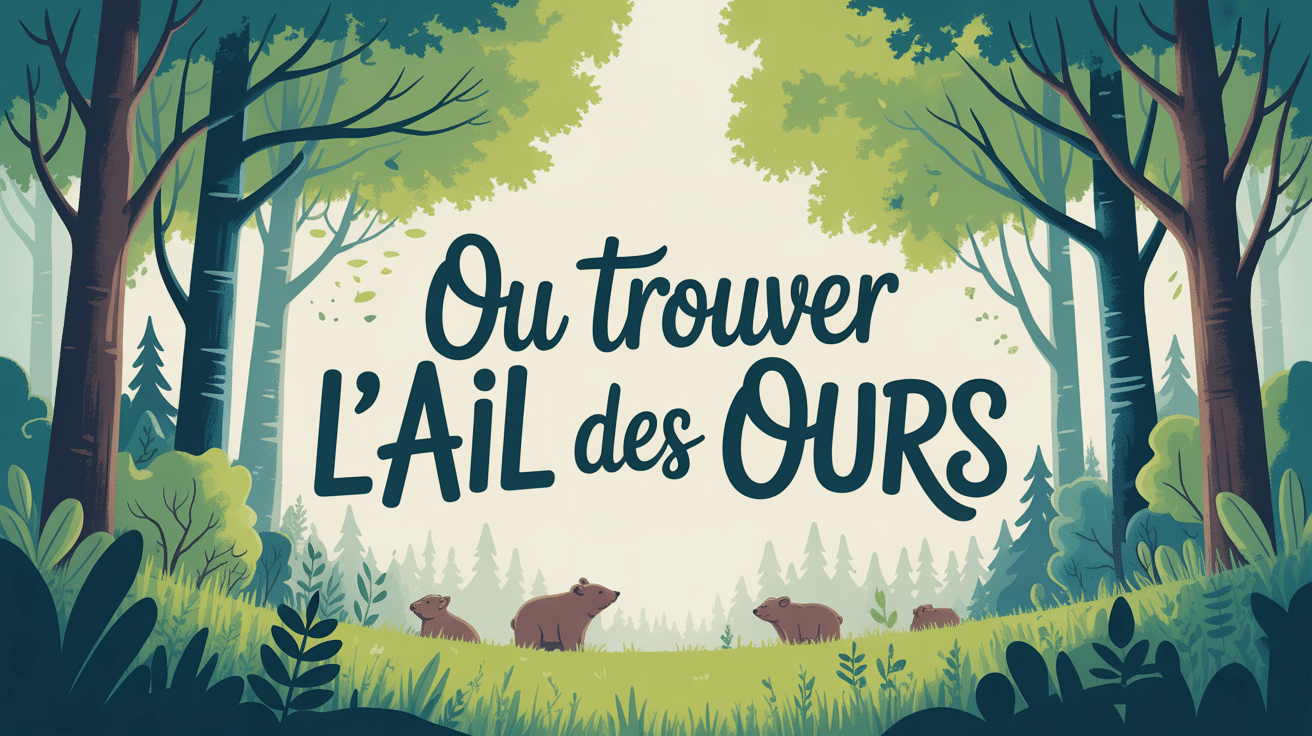 Forêt printanière avec feuilles d'ail des ours