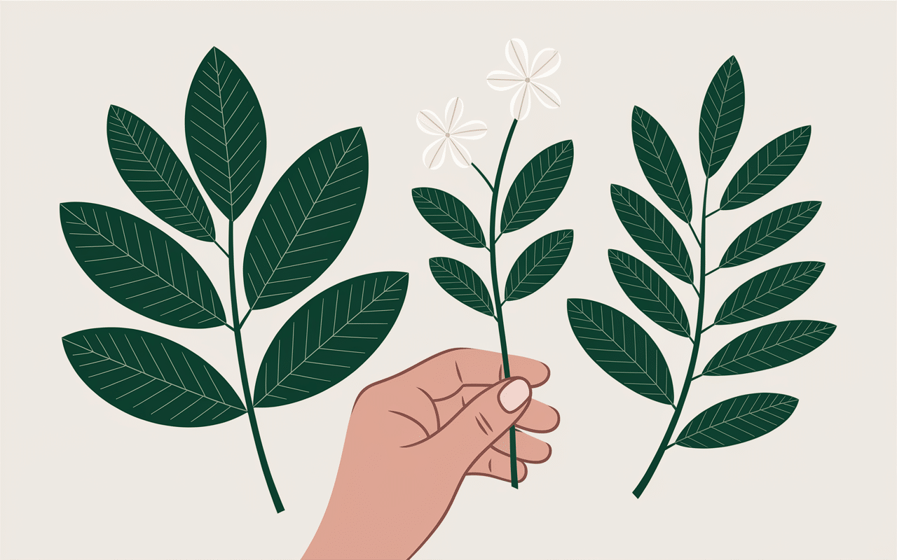 Feuilles et fleurs d'ail des ours en gros plan