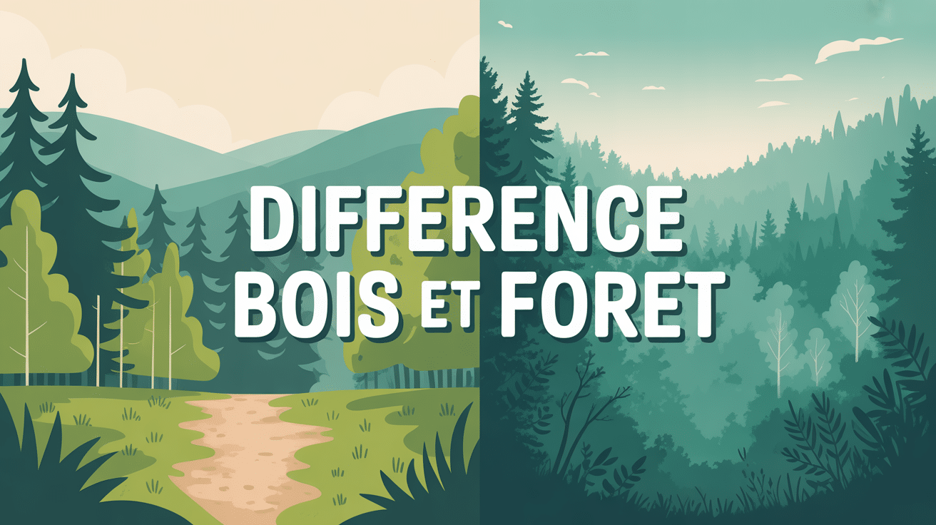 Illustration montrant bosquet et forêt verdoyante
