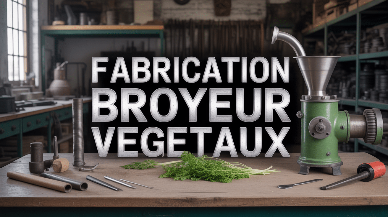 Atelier fabrication broyeur vegetaux maison
