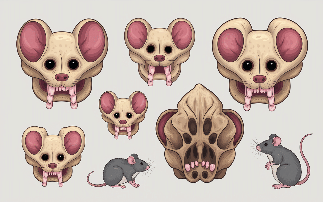 Illustration comparative de crottes d'animaux incluant crottes de fouine