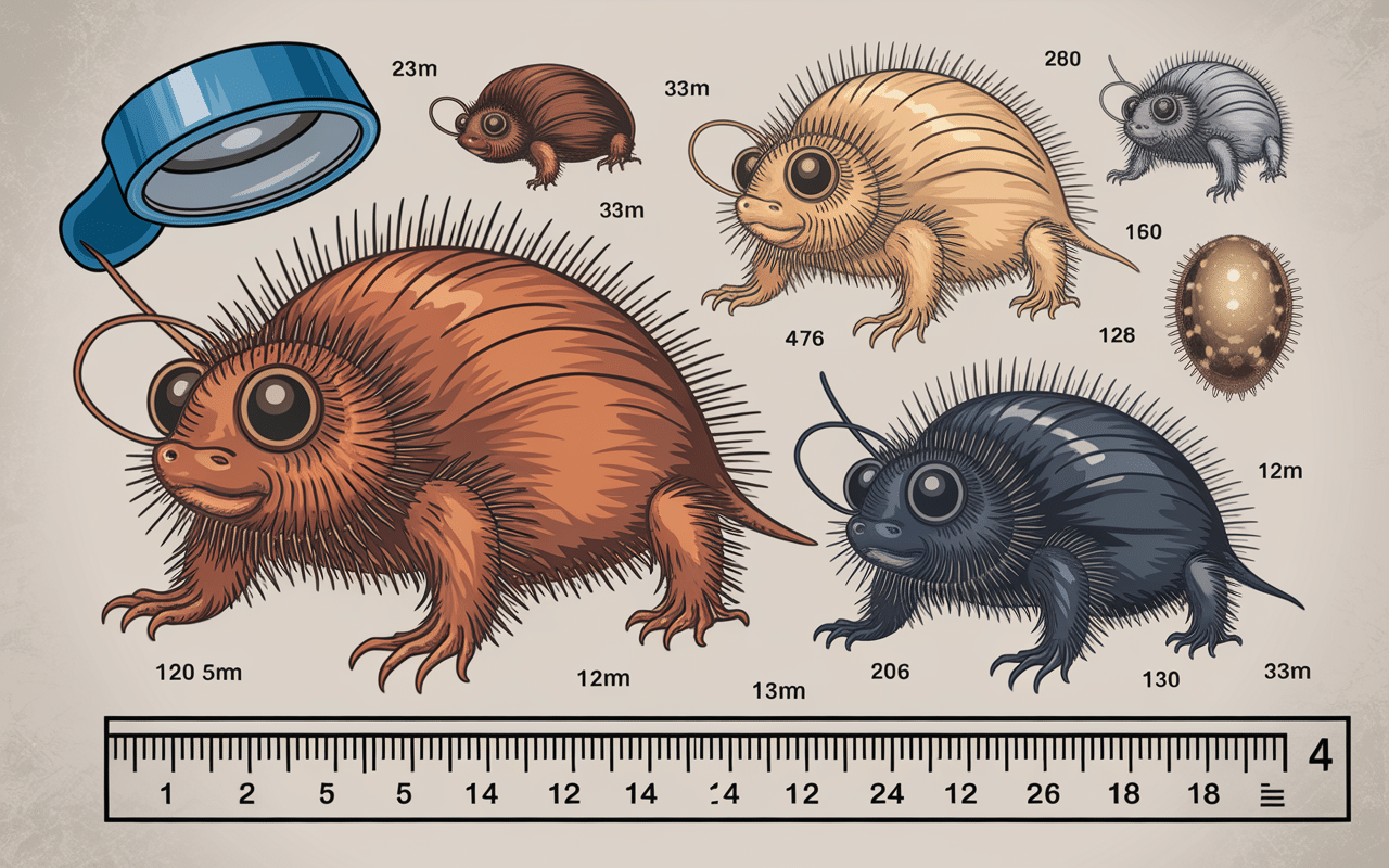 Illustration scientifique des fourmis minuscules