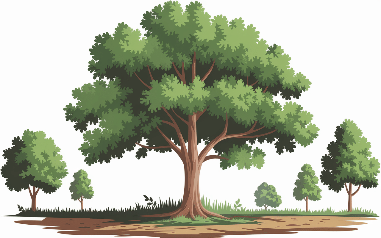 Arbre Paulownia tomentosa dominant l'espace naturel avec sol asséché
