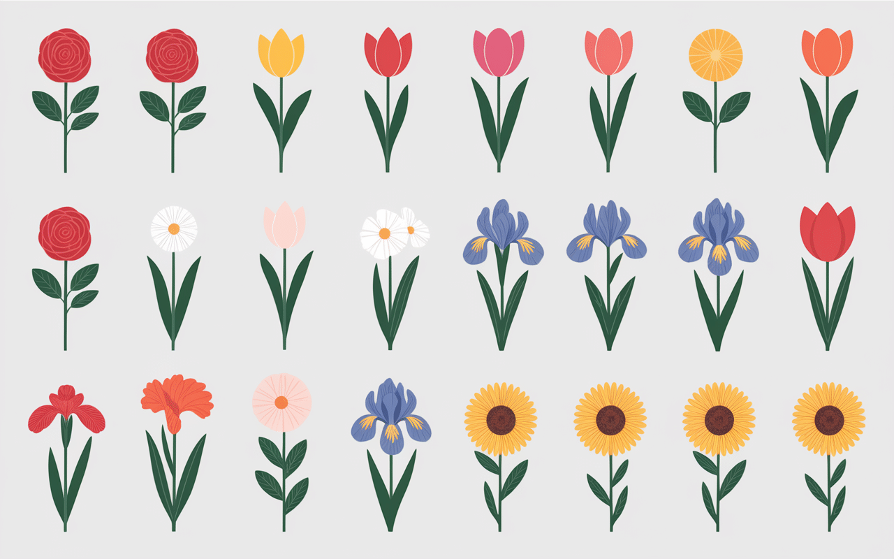 Collection de fleurs de A à Z