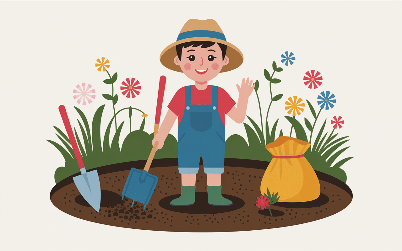 Scène de plantation de sorbier