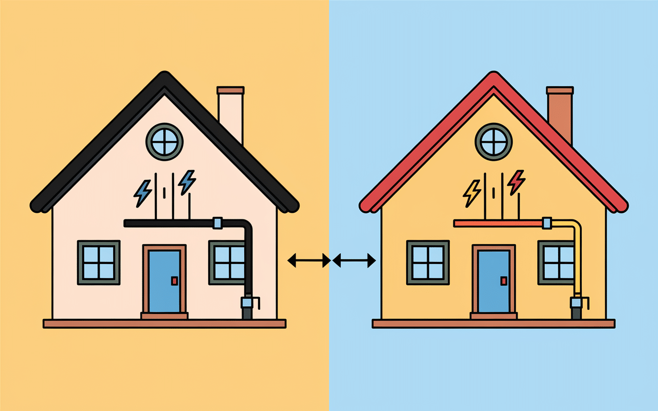 Comparaison système monophasé et triphasé