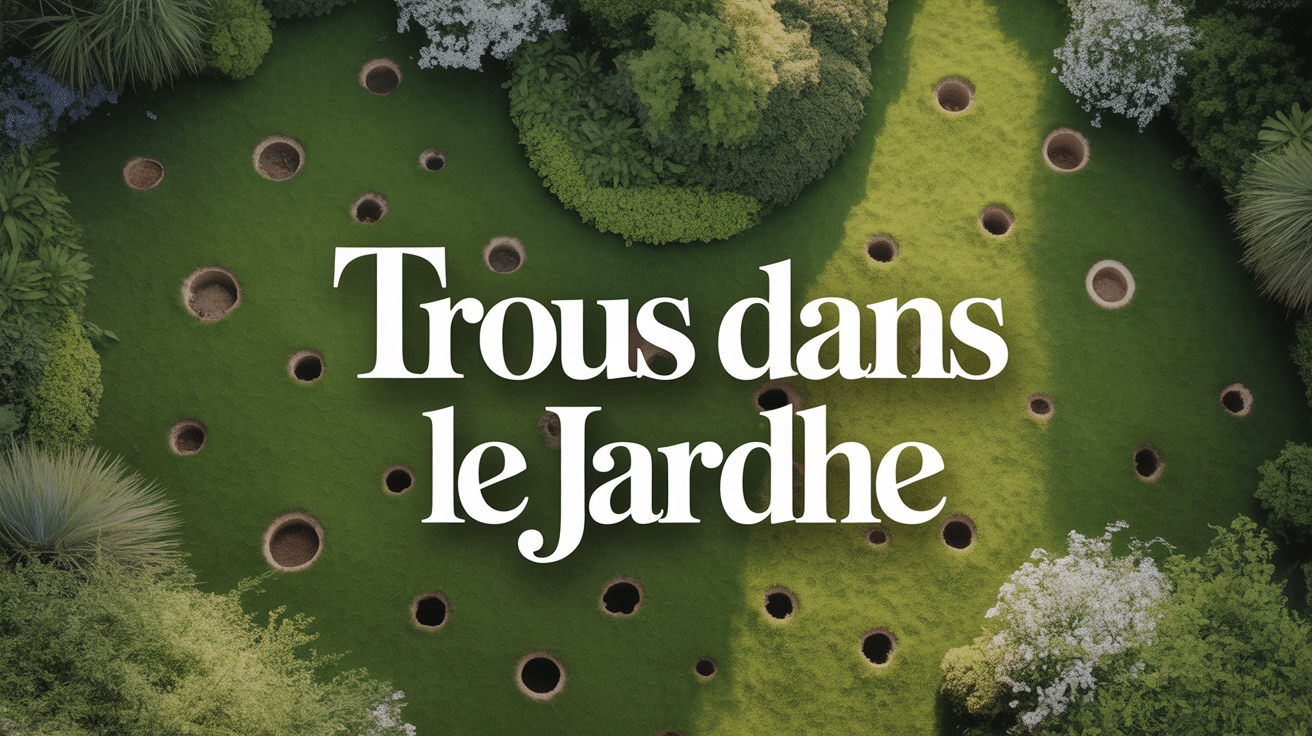 Vue aérienne jardin trous