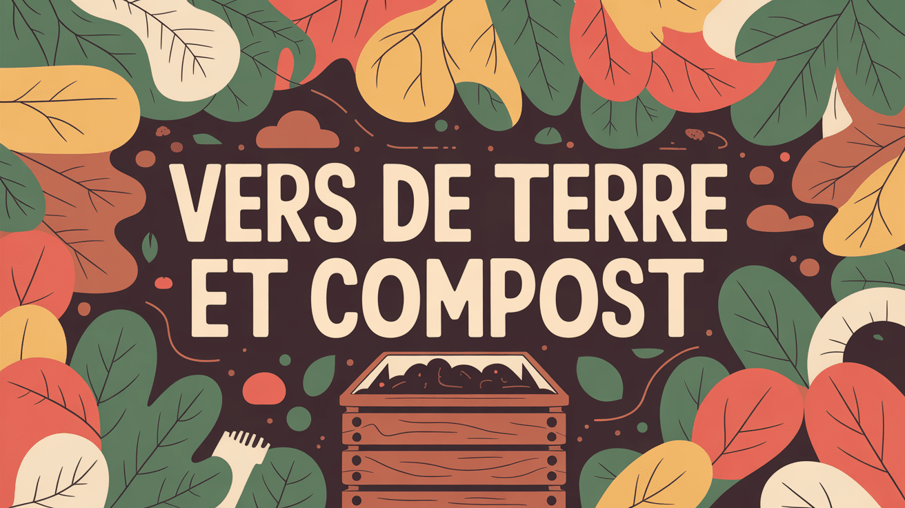 Illustration d'un composteur en bois avec vers