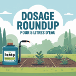 Dosage Roundup pour 5 litres d'eau pulvérisateur et zones traitées