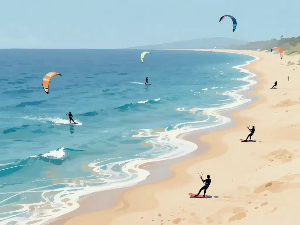 kitesurf en normandie différents niveaux sur spots plage