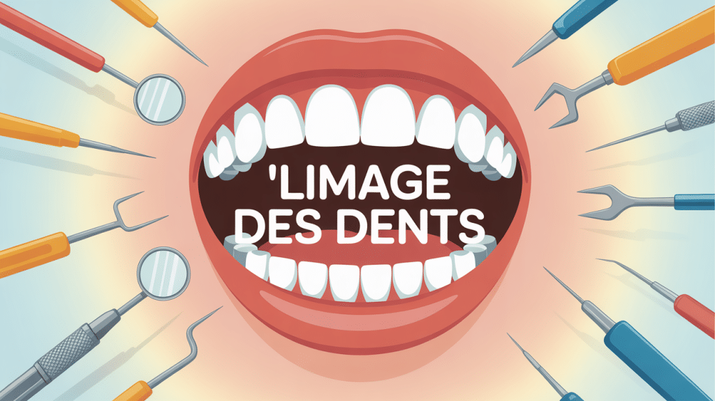 illustration limage des dents bouche outils