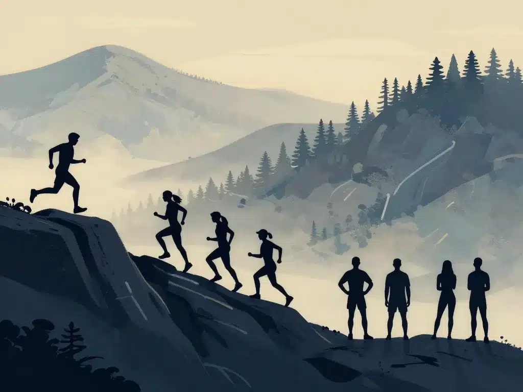 Photos de 25 bosses SAS paysage coureurs point de vue