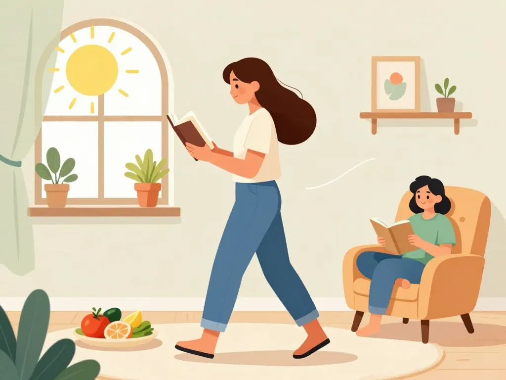 illustration profiter de la vie habitudes quotidiennes