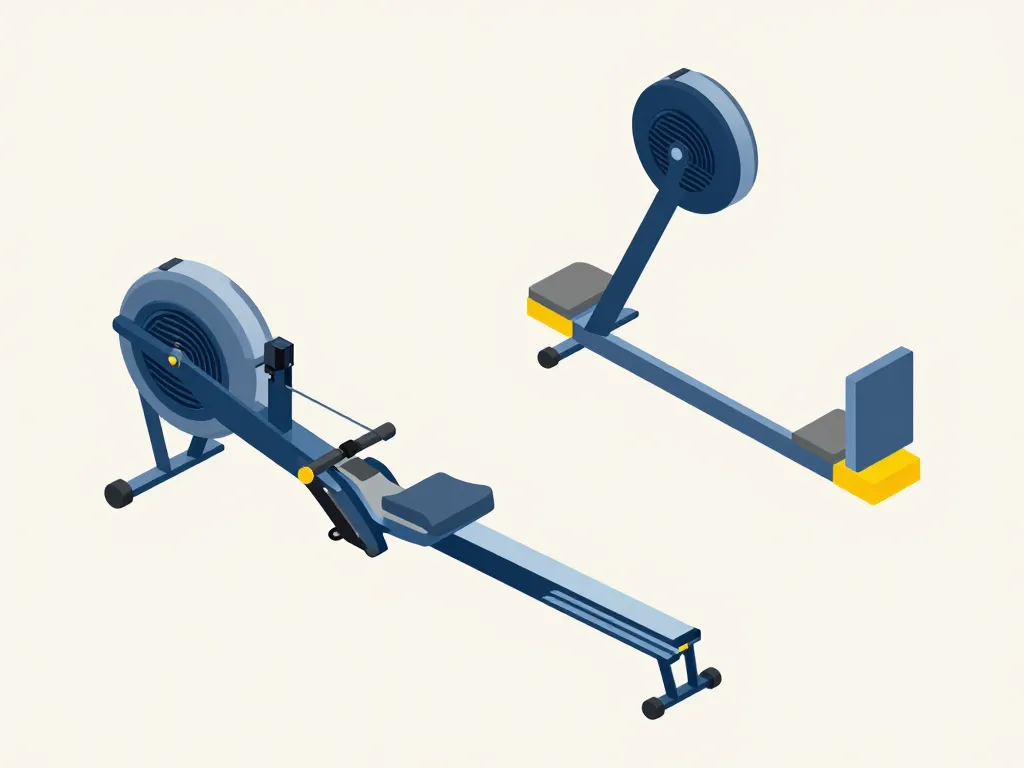 schema concept rameur scandinave mouvement guidé