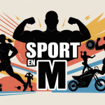 Illustration sport en m plusieurs disciplines silhouettes motivantes