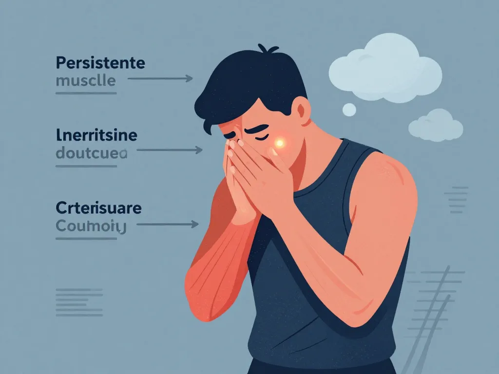 Illustration surentraînement signes fatigue athlète