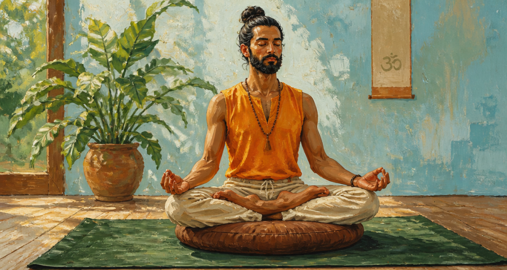 Padmasana position yogi méditation