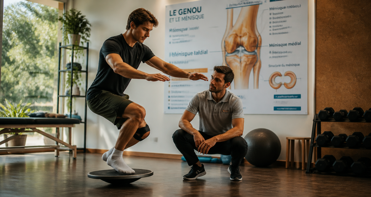 rééducation ménisque non opéré exercice proprioception